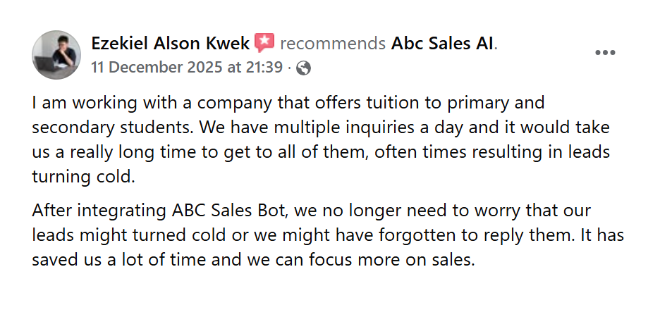 Customer testimonial 1